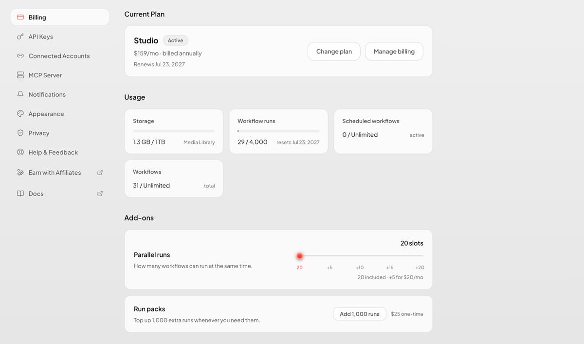 60 minute creator - Billing structure