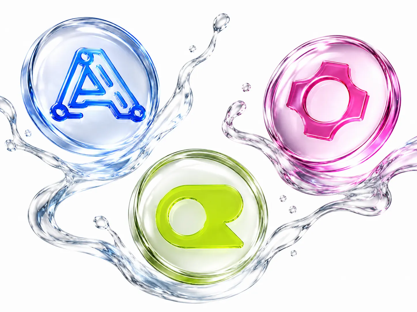 AI provider logos floating in liquid glass: bring your own API keys to 60 Minute Creator
